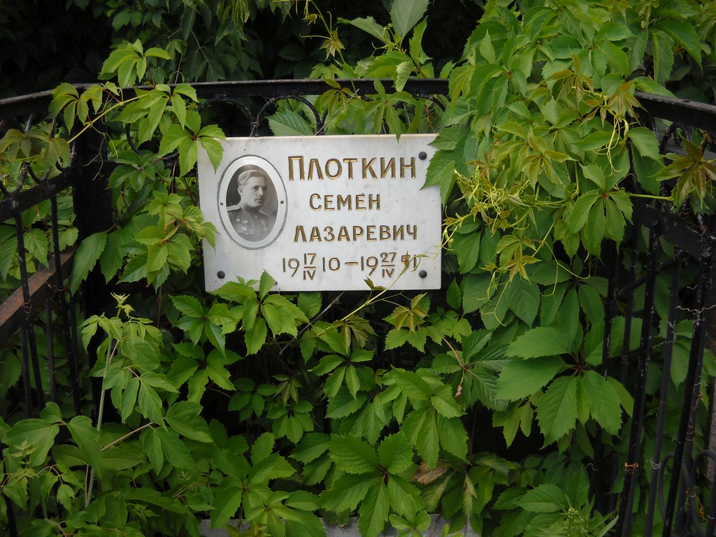 Плоткин Семен Лазаревич, Саратов, Еврейское кладбище
